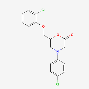 6-[(2-Chlorophenoxy)methyl]-4-(4-chlorophenyl)morpholin-2-one