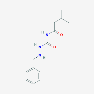 molecular formula C13H19N3O2 B14553081 Hydrazinecarboxamide, N-(3-methyl-1-oxobutyl)-2-(phenylmethyl)- CAS No. 62123-40-4