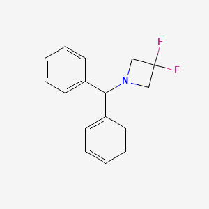 molecular formula C16H15F2N B1455314 1-苯并二甲基-3,3-二氟代氮杂环丁烷 CAS No. 288315-02-6