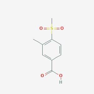 molecular formula C9H10O4S B1455317 3-甲基-4-(甲磺酰基)苯甲酸 CAS No. 1186663-65-9
