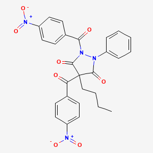 3,5-Pyrazolidinedione, 4-butyl-1,4-bis(4-nitrobenzoyl)-2-phenyl-