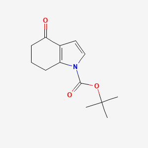 molecular formula C13H17NO3 B1455322 叔丁基 4-氧代-4,5,6,7-四氢-1H-吲哚-1-羧酸酯 CAS No. 877170-76-8