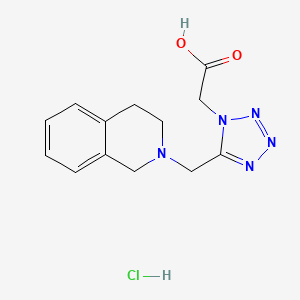 molecular formula C13H16ClN5O2 B1455323 2-[5-(3,4-dihydro-1H-isoquinolin-2-ylmethyl)tetrazol-1-yl]acetic acid;hydrochloride CAS No. 1211481-20-7