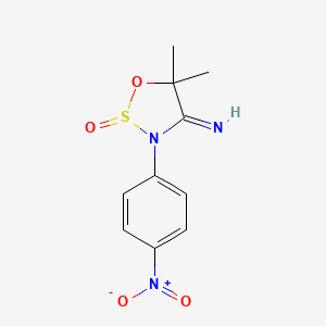 4-Imino-5,5-dimethyl-3-(4-nitrophenyl)-1,2lambda~4~,3-oxathiazolidin-2-one