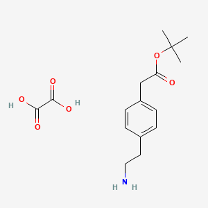 molecular formula C16H23NO6 B1455325 叔丁基[4-(2-氨基-乙基)-苯基]-乙酸草酸酯 CAS No. 1187930-62-6