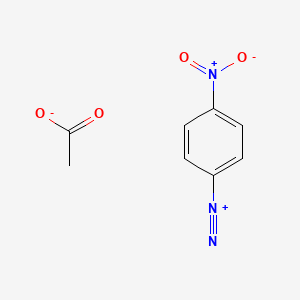 Benzenediazonium, 4-nitro-, acetate