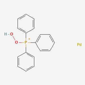 Hydroperoxy(triphenyl)phosphanium;palladium