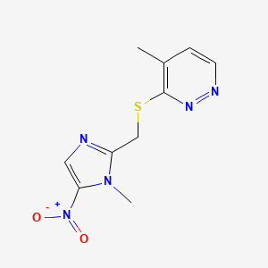 4-Methyl-3-{[(1-methyl-5-nitro-1H-imidazol-2-yl)methyl]sulfanyl}pyridazine