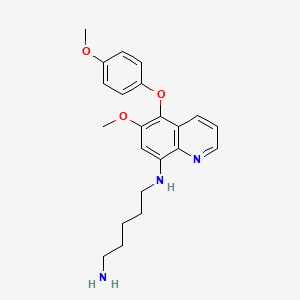 8-[5-Aminoamylamino]-6-methoxy-5-[4-methoxyphenoxy]quinoline