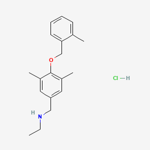 molecular formula C19H26ClNO B1455337 ({3,5-Dimethyl-4-[(2-methylphenyl)methoxy]phenyl}methyl)(ethyl)amine hydrochloride CAS No. 1311318-43-0