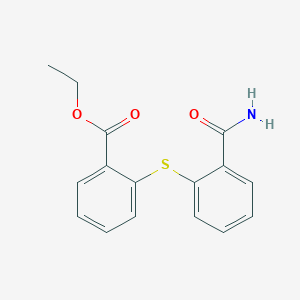 Ethyl 2-[(2-carbamoylphenyl)sulfanyl]benzoate