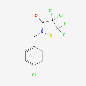 4,4,5,5-Tetrachloro-2-[(4-chlorophenyl)methyl]-1,2-thiazolidin-3-one