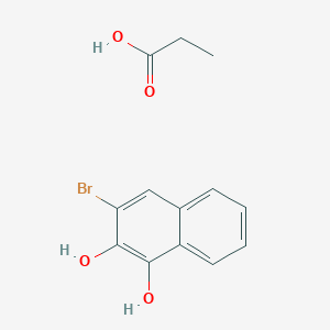 3-Bromonaphthalene-1,2-diol;propanoic acid