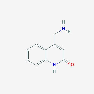 molecular formula C10H10N2O B145535 4-Aminomethyl-2(1H)-quinolinone CAS No. 132973-43-4