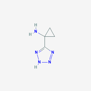 molecular formula C4H7N5 B1455350 1-(1H-1,2,3,4-四唑-5-基)环丙-1-胺 CAS No. 787545-18-0
