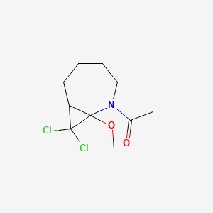 1-(8,8-Dichloro-1-methoxy-2-azabicyclo[5.1.0]octan-2-yl)ethan-1-one