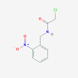 molecular formula C9H9ClN2O3 B1455355 2-chloro-N-[(2-nitrophenyl)methyl]acetamide CAS No. 22896-07-7