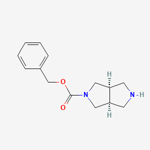 molecular formula C14H18N2O2 B1455357 顺式-2-Cbz-六氢吡咯并[3,4-C]吡咯 CAS No. 445310-01-0