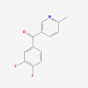 molecular formula C13H9F2NO B1455359 5-(3,4-二氟苯甲酰)-2-甲基吡啶 CAS No. 1187169-34-1