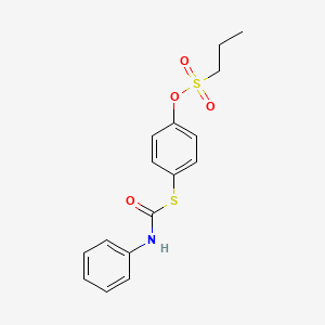 4-[(Phenylcarbamoyl)sulfanyl]phenyl propane-1-sulfonate