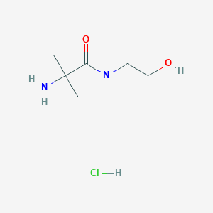 molecular formula C7H17ClN2O2 B1455366 2-氨基-N-(2-羟乙基)-N,2-二甲基丙酰胺盐酸盐 CAS No. 1220036-69-0