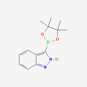 molecular formula C13H17BN2O2 B1455368 3-(4,4,5,5-Tetramethyl-1,3,2-dioxaborolan-2-yl)-1h-indazole CAS No. 937366-55-7