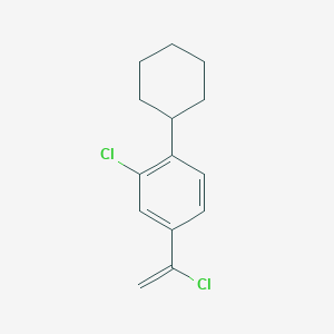 2-Chloro-4-(1-chloroethenyl)-1-cyclohexylbenzene