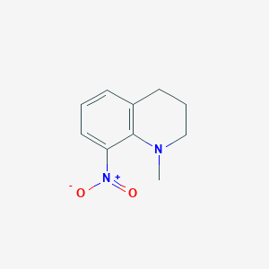 molecular formula C10H12N2O2 B14553744 Quinoline, 1,2,3,4-tetrahydro-1-methyl-8-nitro- CAS No. 61862-78-0