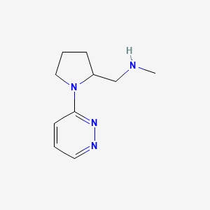 molecular formula C10H16N4 B1455375 甲基({[1-(吡啶并氮杂-3-基)吡咯烷-2-基]甲基})胺 CAS No. 1250727-93-5