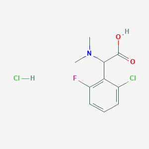 B1455379 2-(2-Chloro-6-fluorophenyl)-2-(dimethylamino)acetic acid hydrochloride CAS No. 1334145-93-5