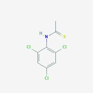 molecular formula C8H6Cl3NS B14553815 Ethanethioamide, N-(2,4,6-trichlorophenyl)- CAS No. 62248-09-3