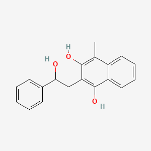 2-(2-Hydroxy-2-phenylethyl)-4-methylnaphthalene-1,3-diol