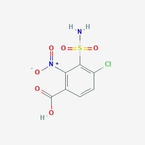 4-Chloro-2-nitro-3-sulfamoylbenzoic acid