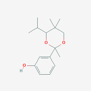 3-[2,5,5-Trimethyl-4-(propan-2-yl)-1,3-dioxan-2-yl]phenol