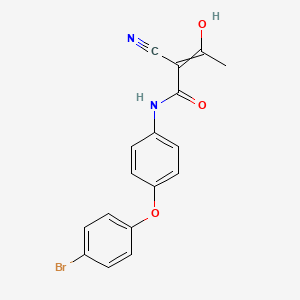 N-[4-(4-Bromophenoxy)phenyl]-2-cyano-3-hydroxybut-2-enamide