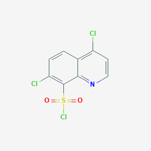 molecular formula C9H4Cl3NO2S B1455403 4,7-二氯喹啉-8-磺酰氯 CAS No. 1315366-33-6
