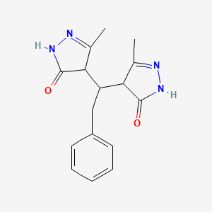 4,4'-(2-Phenylethane-1,1-diyl)bis(5-methyl-2,4-dihydro-3H-pyrazol-3-one)