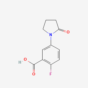 molecular formula C11H10FNO3 B1455409 2-氟-5-(2-氧代吡咯烷-1-基)苯甲酸 CAS No. 1184109-81-6