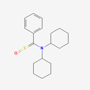 N-Cyclohexyl-N-[(oxo-lambda~4~-sulfanylidene)(phenyl)methyl]cyclohexanamine