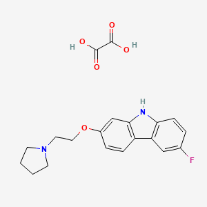 6-fluoro-2-(2-pyrrolidin-1-ylethoxy)-9H-carbazole;oxalic acid