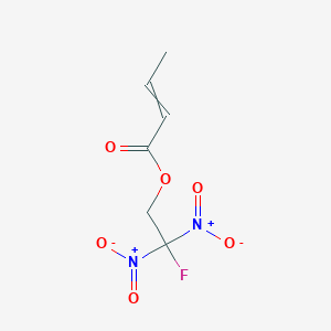 2-Fluoro-2,2-dinitroethyl but-2-enoate