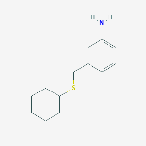 molecular formula C13H19NS B1455422 3-[(环己硫基)甲基]苯胺 CAS No. 1184225-27-1