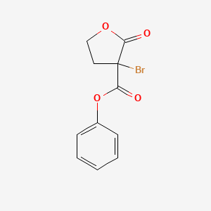 molecular formula C11H9BrO4 B14554319 Phenyl 3-bromo-2-oxooxolane-3-carboxylate CAS No. 62149-67-1