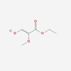 molecular formula C6H10O4 B14554337 Ethyl 3-hydroxy-2-methoxyprop-2-enoate CAS No. 62004-78-8