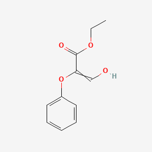 molecular formula C11H12O4 B14554399 Ethyl 3-hydroxy-2-phenoxyprop-2-enoate CAS No. 62004-87-9