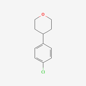 molecular formula C11H13ClO B1455457 4-(4-Chlorophenyl)tetrahydro-2H-pyran CAS No. 1187926-98-2