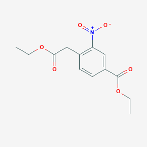 molecular formula C13H15NO6 B1455458 4-(2-乙氧基-2-氧代乙基)-3-硝基苯甲酸乙酯 CAS No. 891782-57-3