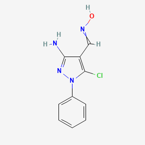 N-[(3-Amino-5-chloro-1-phenyl-1H-pyrazol-4-yl)methylidene]hydroxylamine