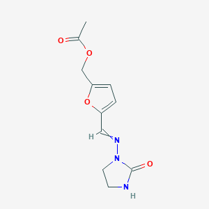 (5-{[(2-Oxoimidazolidin-1-yl)imino]methyl}furan-2-yl)methyl acetate