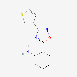 molecular formula C12H15N3OS B1455465 2-(3-(噻吩-3-基)-1,2,4-恶二唑-5-基)环己胺 CAS No. 1271332-62-7